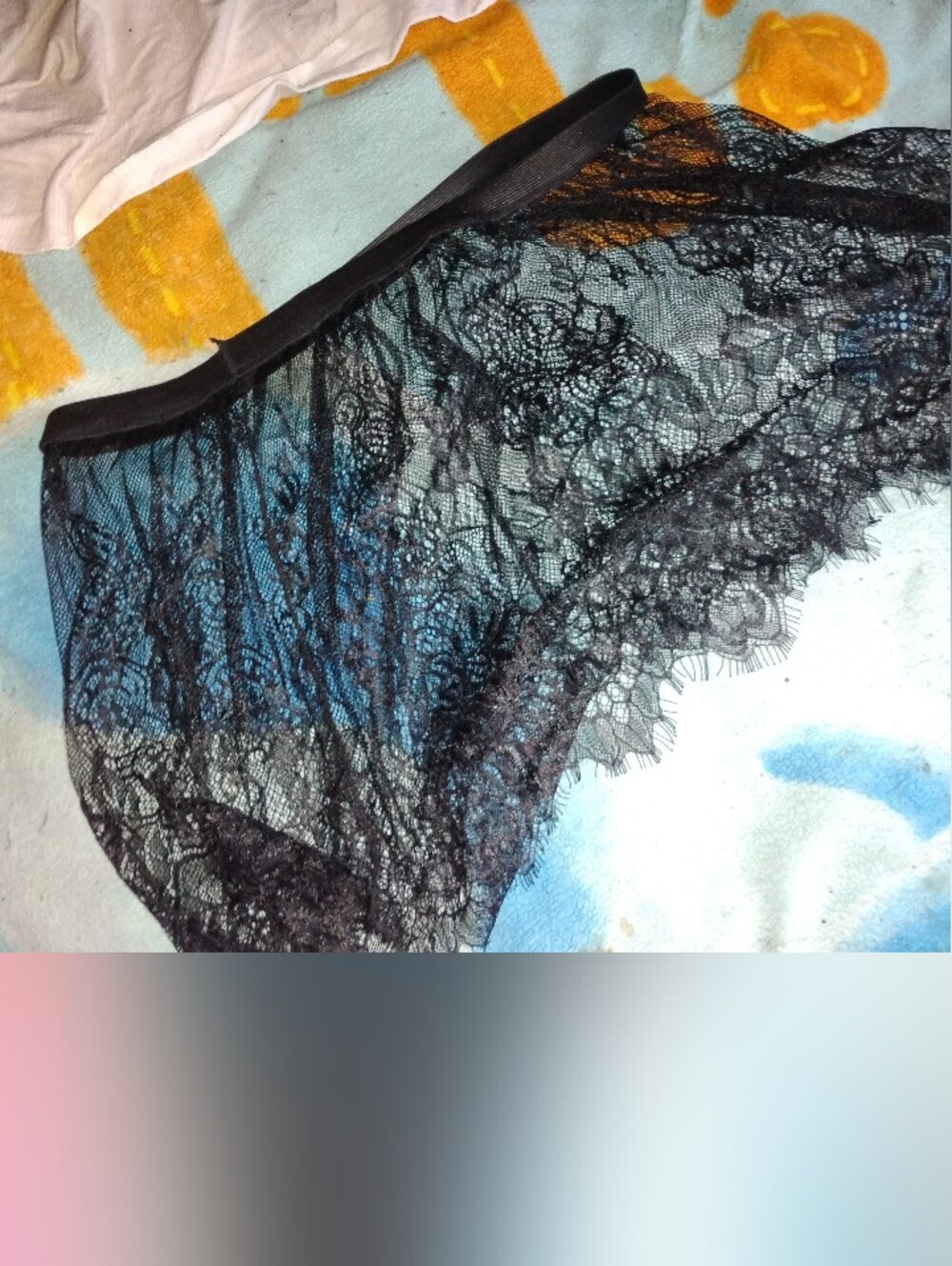 Sheer Lace Women's Skirt Extender - Black